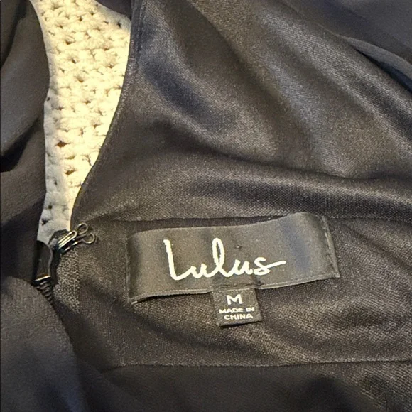 Lulus Heavenly Hues Black Maxi Dress Elegant Slit Like New Sz Medium - Picture 6 of 6